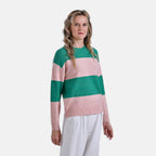 La Marey Striped Jumper (Size 8 to 10) - Pink Green