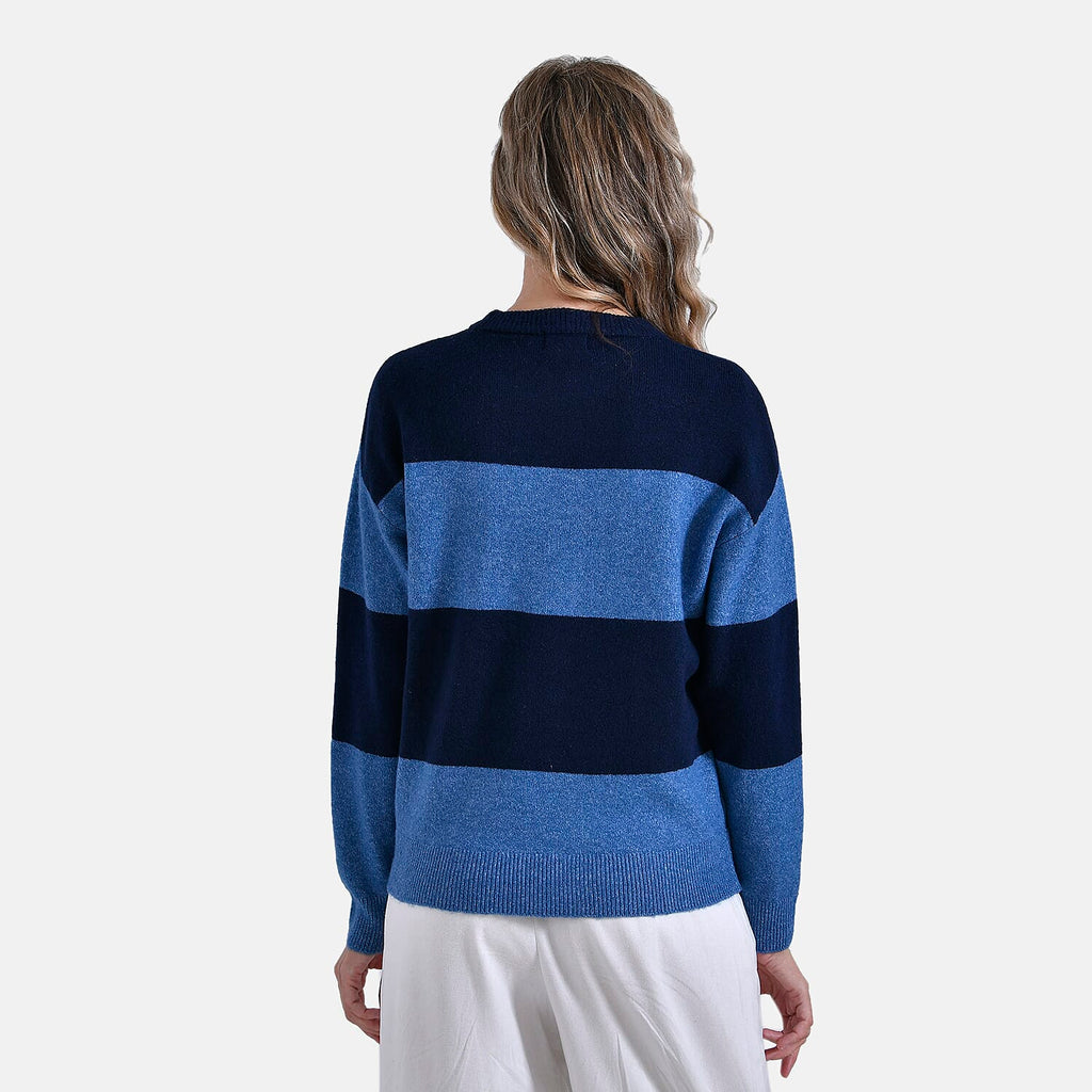 La Marey Striped Jumper (Size 24 to 26) - Blue Black