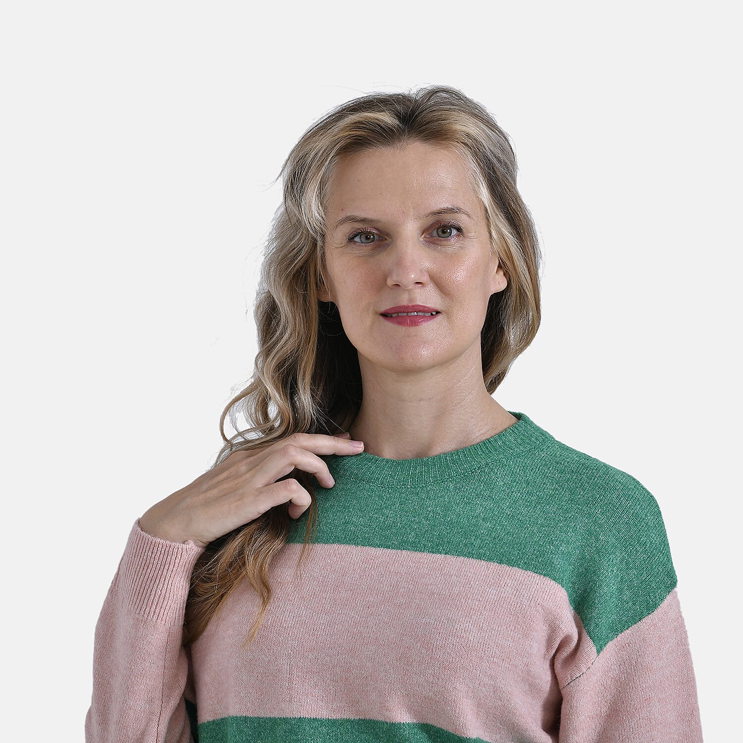 La Marey Striped Jumper (Size 8 to 10) - Pink Green