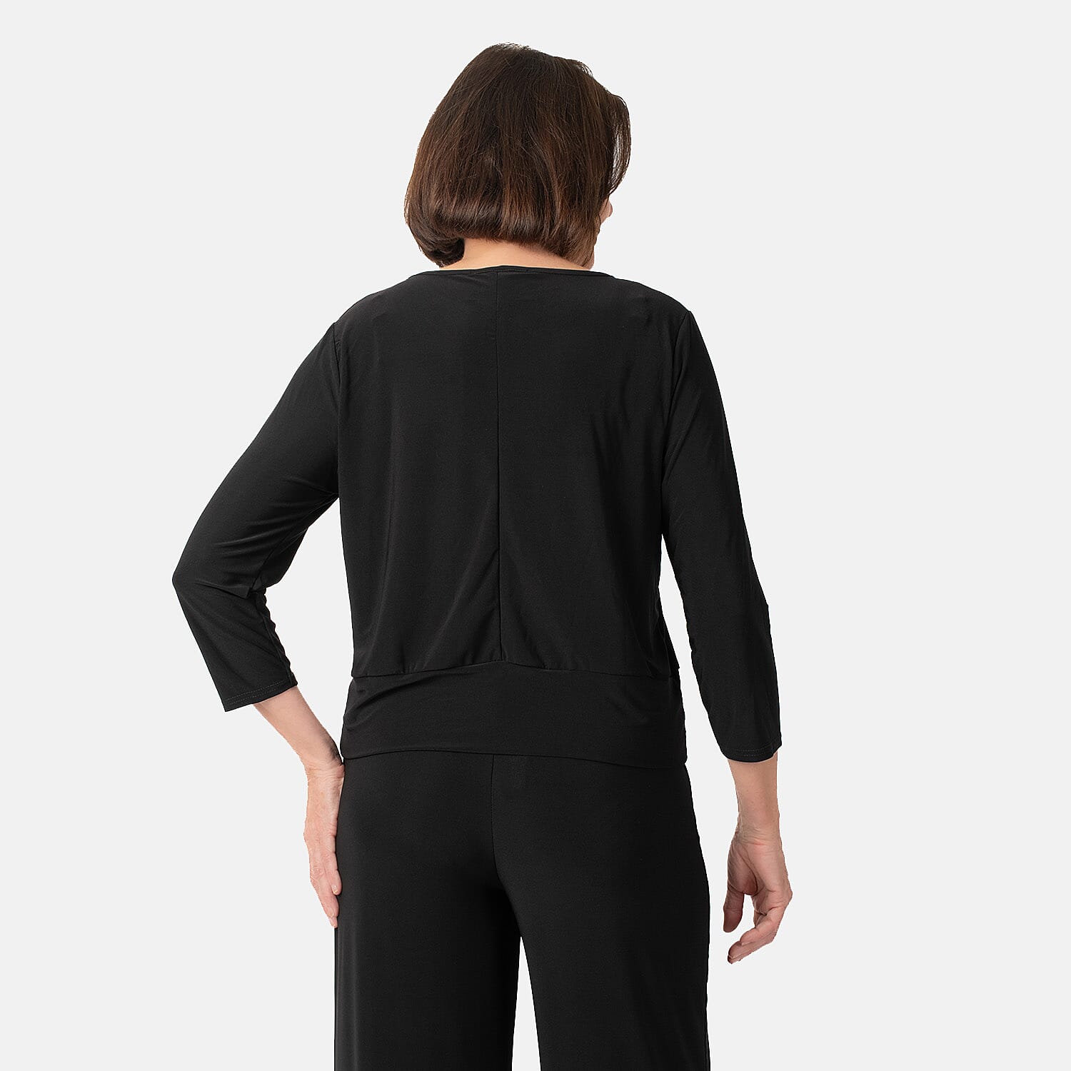 La Marey Side Knot Detail Top (Size S) - Black