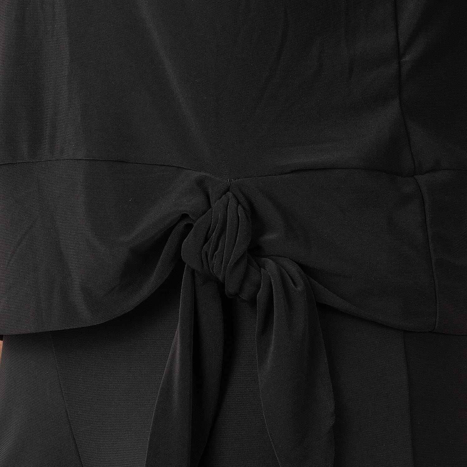 La Marey Side Knot Detail Top (Size S) - Black