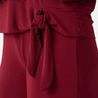 La Marey Side Knot Detail Top (Size S) - Wine