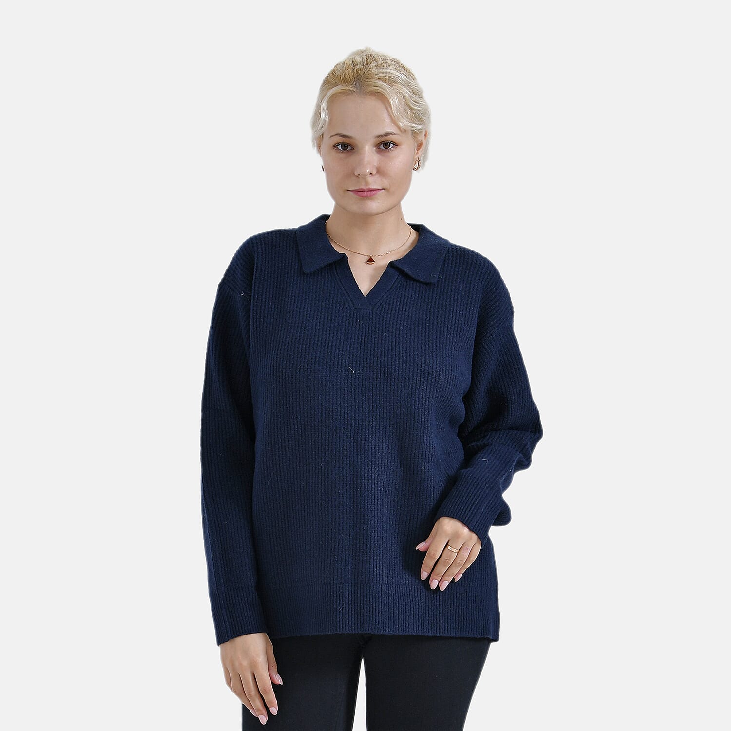 La Marey Polo Jumper (Size 16 to 18) - Navy