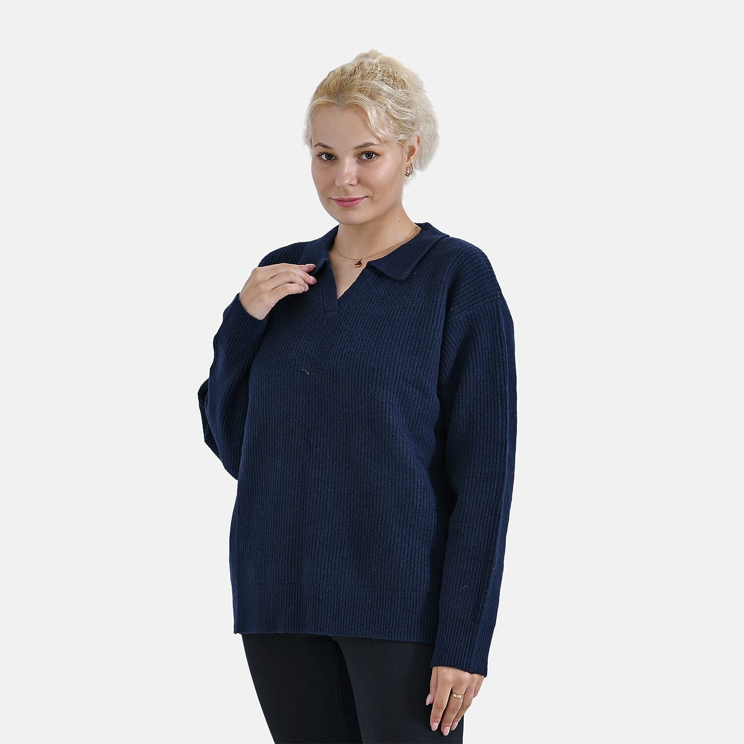 La Marey Polo Jumper (Size 12 to 14) - Navy