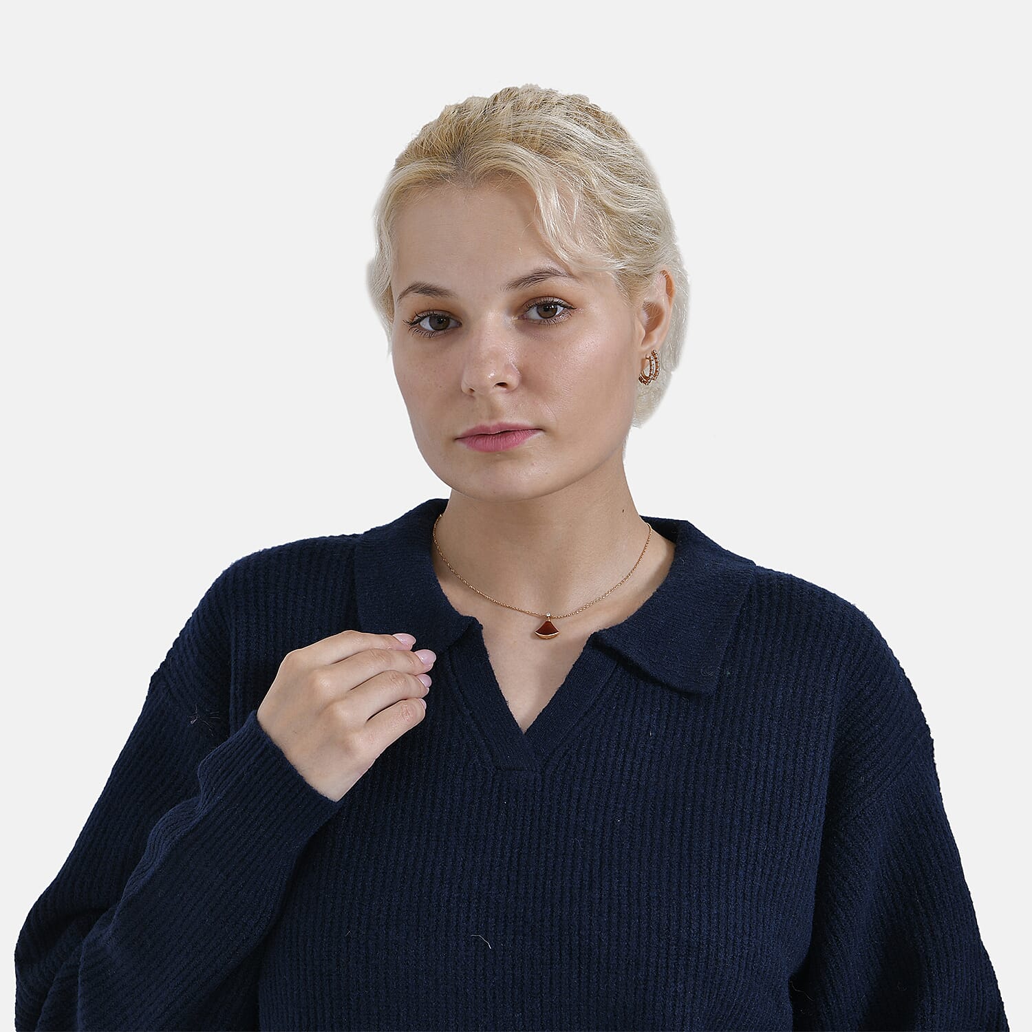 La Marey Polo Jumper (Size 12 to 14) - Navy
