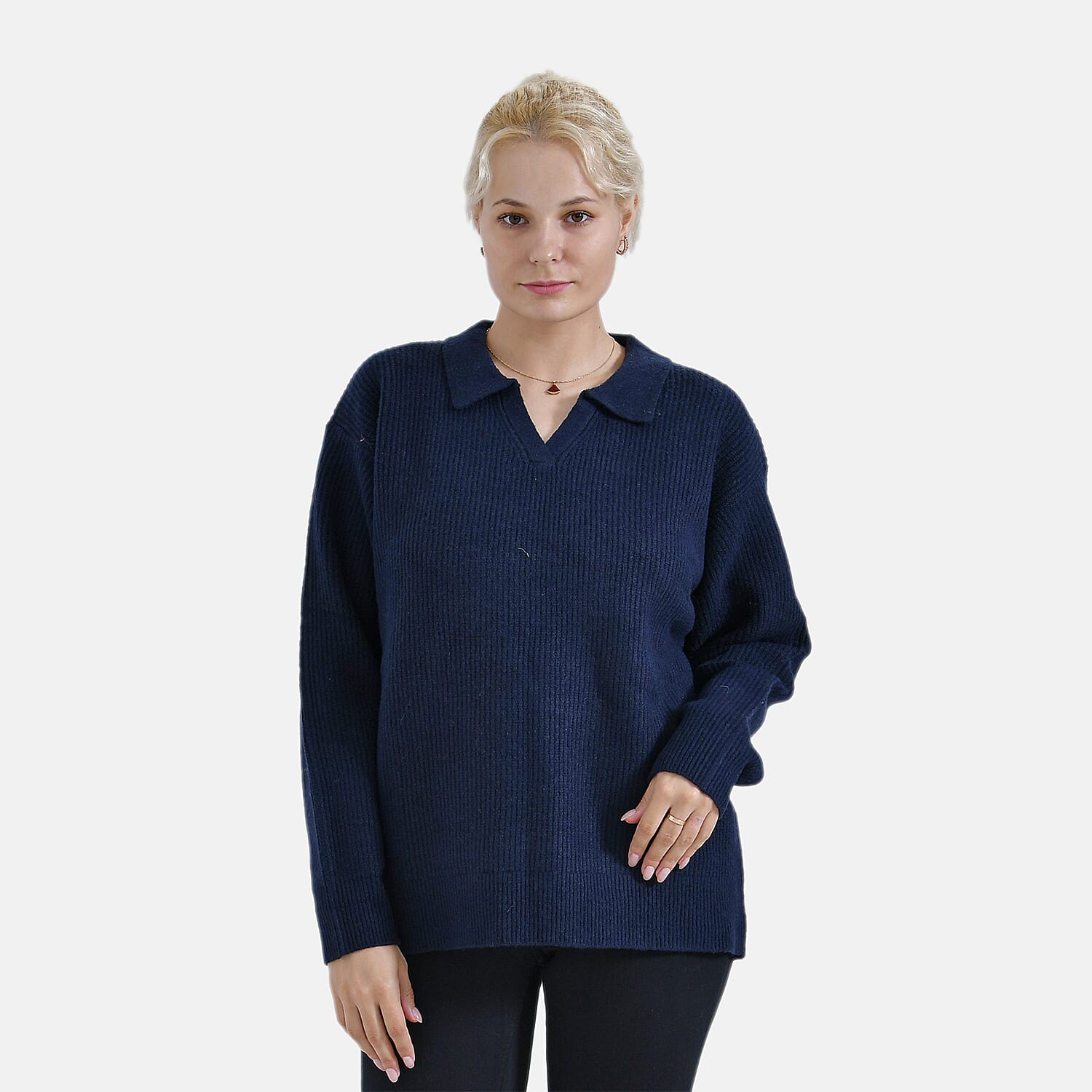 La Marey Polo Jumper (Size 8 to 10) - Navy