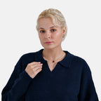 La Marey Polo Jumper (Size 8 to 10) - Navy