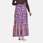 La Marey 100% Viscose Floral Print Maxi Dress (Curve Size, 20-24) - Purple