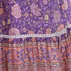 La Marey 100% Viscose Floral Print Maxi Dress (Curve Size, 20-24) - Purple