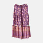 La Marey 100% Viscose Floral Print Maxi Dress (Curve Size, 20-24) - Purple