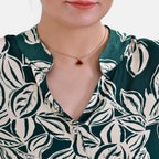 La Marey Leaf Pattern Top (Size L-XL) - Green