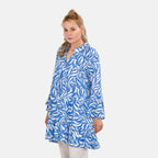La Marey 100% Viscose Paisley Printed V-Neck Casual Dress (Size - S-M, 10-14) - Blue