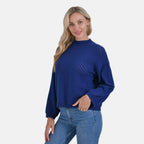 La Marey 100% Cotton Round Neck Cozy Jumper (Size L) - Navy