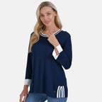 La Marey Viscose Solid Cardigan and Sweater-Jumper (Size 65x1 cm) - Navy & Yellow