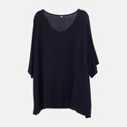 LA MAREY Loungewear Sets (Short Sleeves Top with Printed Trousers)  - Black (Size L)