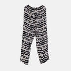 LA MAREY Loungewear Sets (Short Sleeves Top with Printed Trousers)  - Black (Size L)