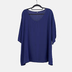 LA MAREY Loungewear Sets (Short Sleeves Top with Printed Trousers) - Dark Blue (Size XL)