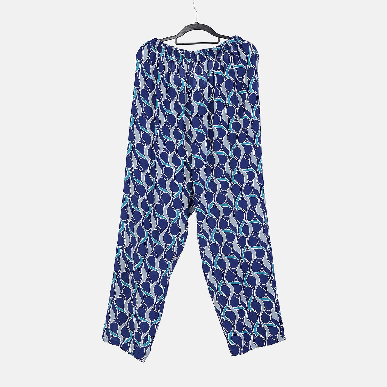 LA MAREY Loungewear Sets (Short Sleeves Top with Printed Trousers) - Dark Blue (Size XL)