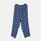 LA MAREY Loungewear Sets (Short Sleeves Top with Printed Trousers) - Dark Blue (Size S)