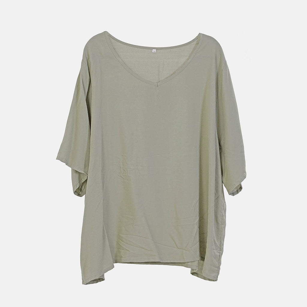 New Launch LA MAREY Loungewear Sets (Short Sleeves Top with Printed Trousers)  - Green (Size XL)