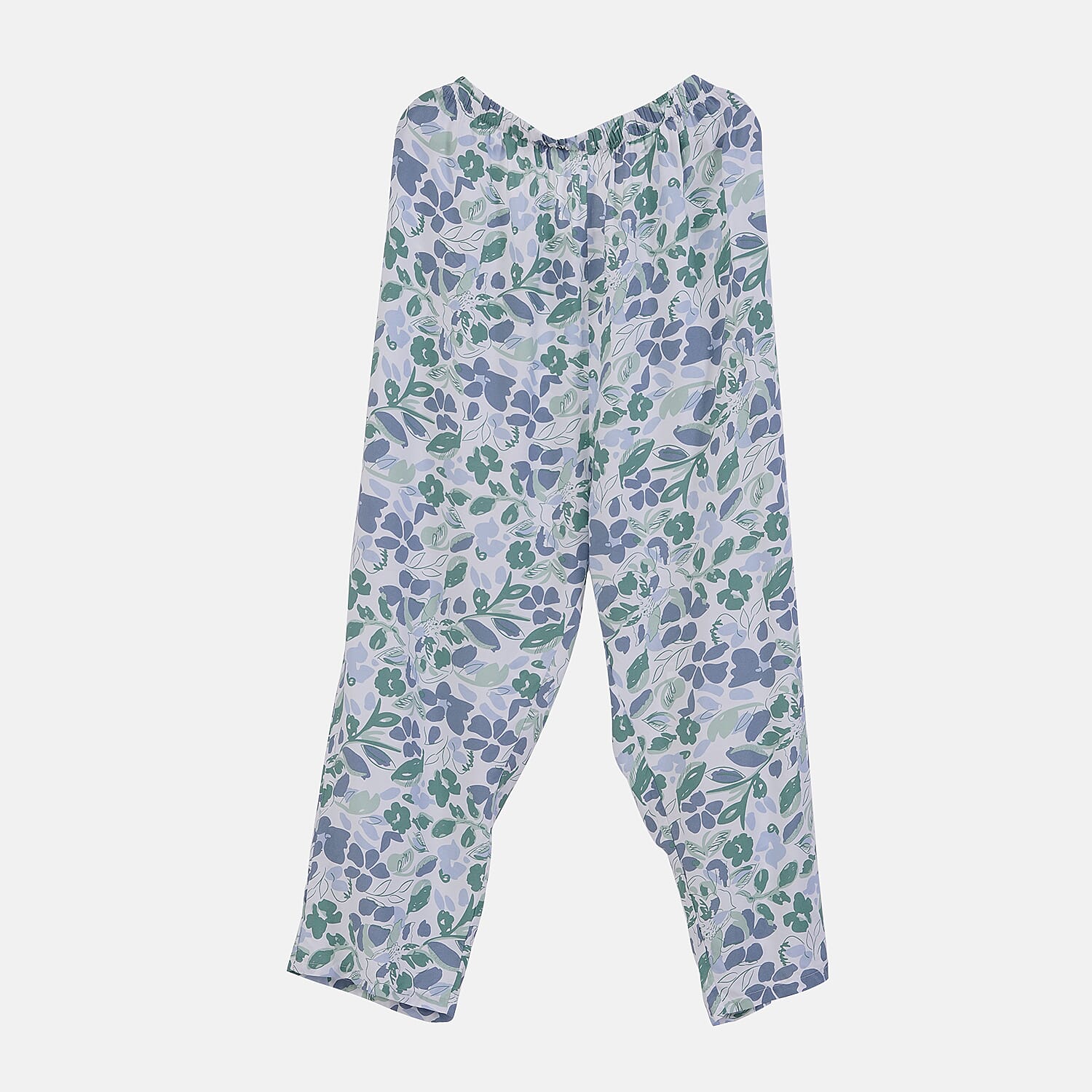 New Launch LA MAREY Loungewear Sets (Short Sleeves Top with Printed Trousers)  - Green (Size S)