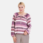 La Marey Viscose Stripe Top (Size S 8 to 10) - Multi Color