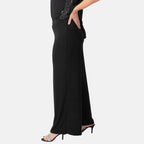 La Marey Wide Leg Pull on Trouser (Size L) - Black