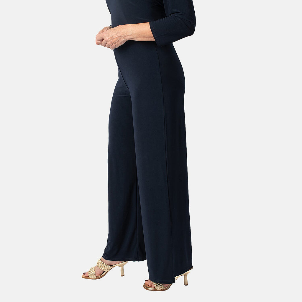 La Marey Wide Leg Pull on Trouser (Size L) - Navy