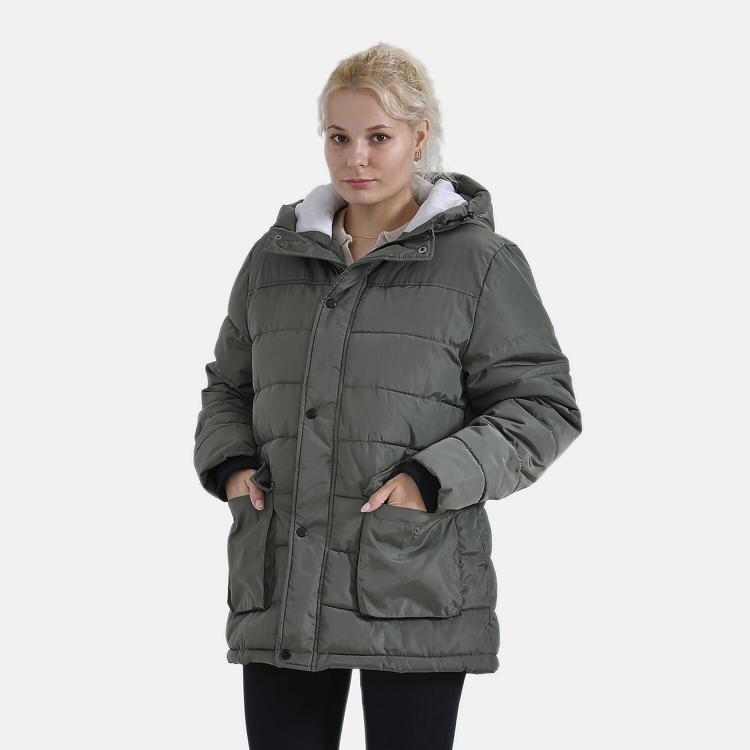 La Marey Windbreaker Padded Jacket (Size 16 to 18) - Green