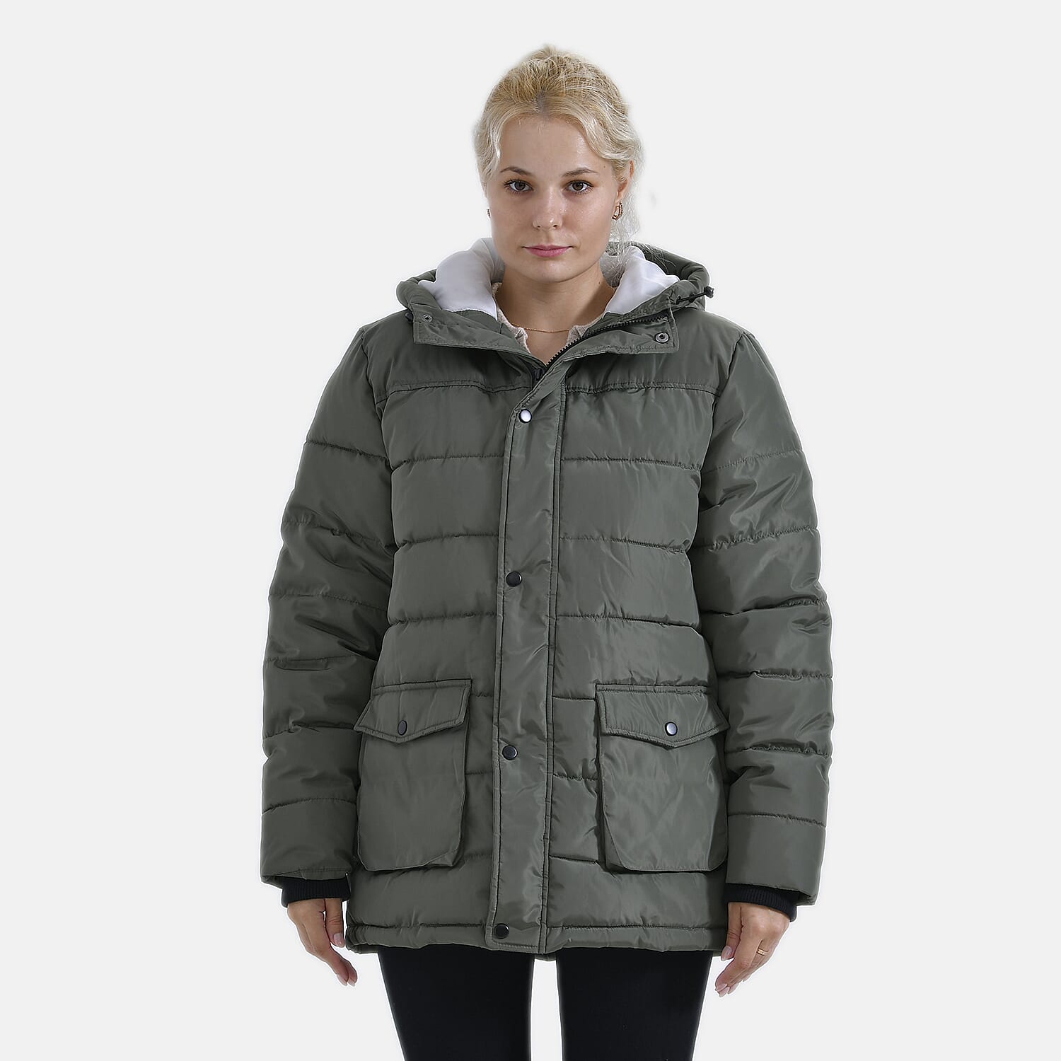 La Marey Windbreaker Padded Jacket (Size 16 to 18) - Green