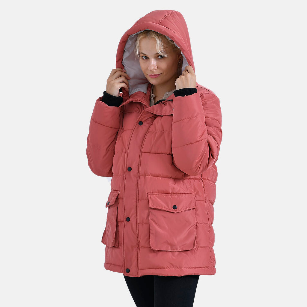 La Marey Windbreaker Padded Jacket (Size 16 to 18) - Coral
