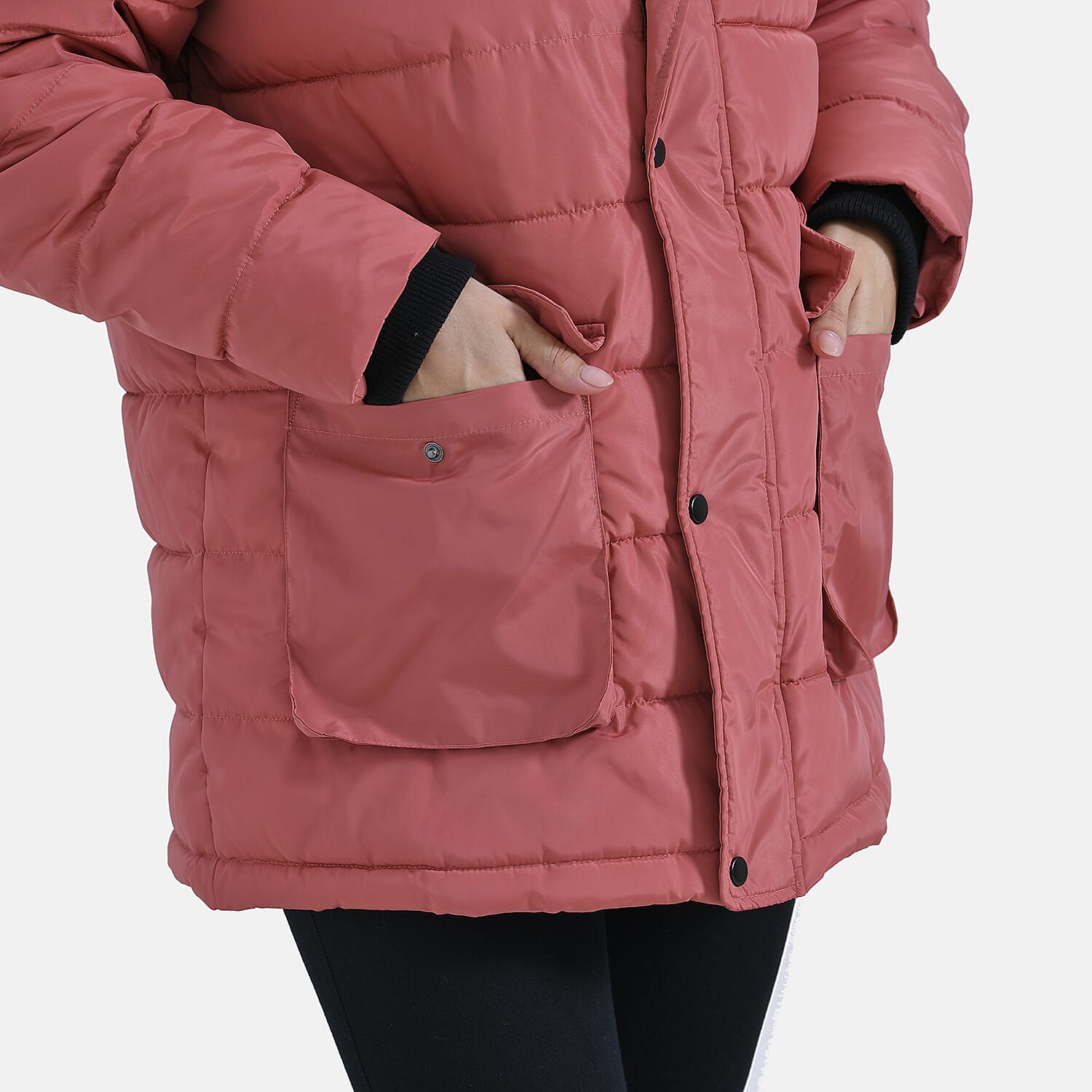 La Marey Windbreaker Padded Jacket (Size 16 to 18) - Coral