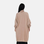 La Marey Alpaca Like Super Soft Longline Cardigan - Beige