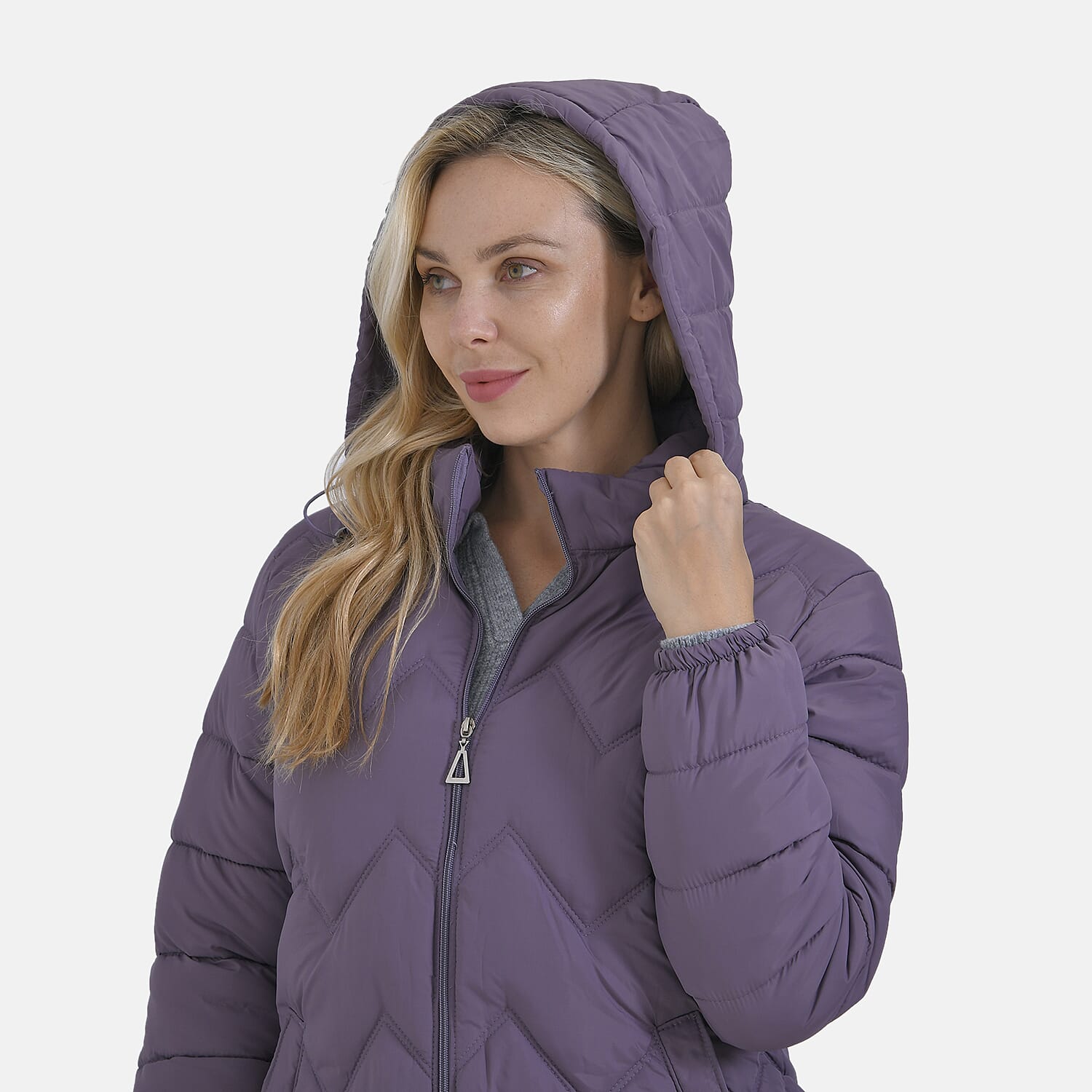 La Marey Lightning-Patterned Jacket (Size 20 to 22) - Purple