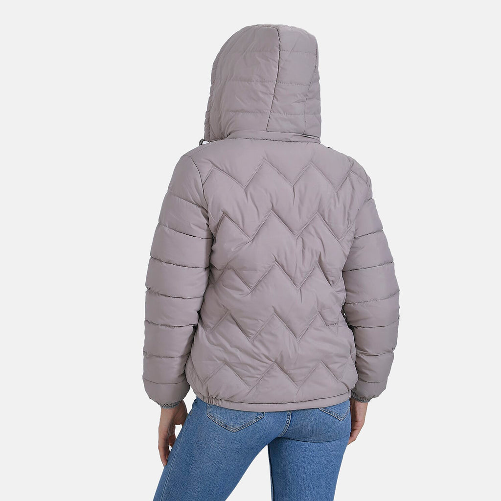 La Marey Lightning-Patterned Jacket (Size 24 to 26) - Beige