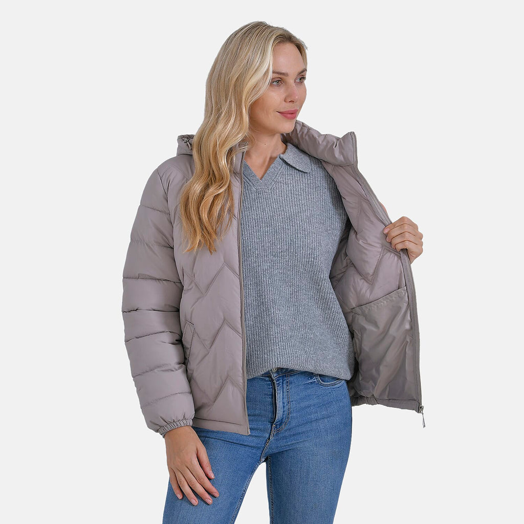 La Marey Lightning-Patterned Jacket (Size 24 to 26) - Beige