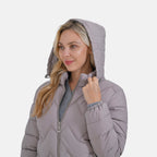 La Marey Lightning-Patterned Jacket (Size 24 to 26) - Beige