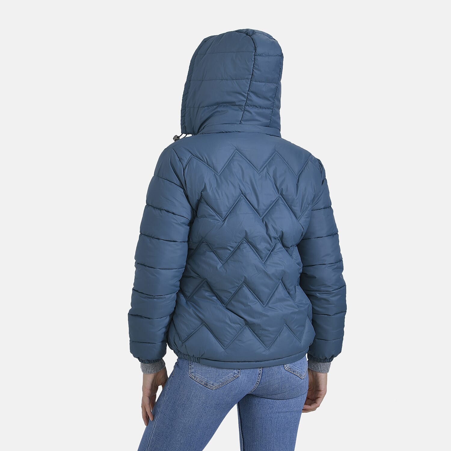 La Marey Lightning-Patterned Jacket (Size 24 to 26) - Blue