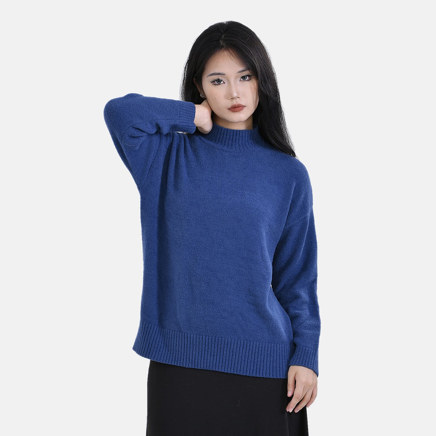 La Marey Turtle Neck Jumper  (Size L 16-18) Navy