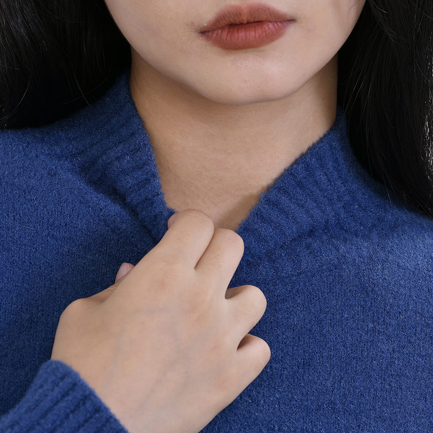 La Marey Turtle Neck Jumper  (Size L 16-18) Navy