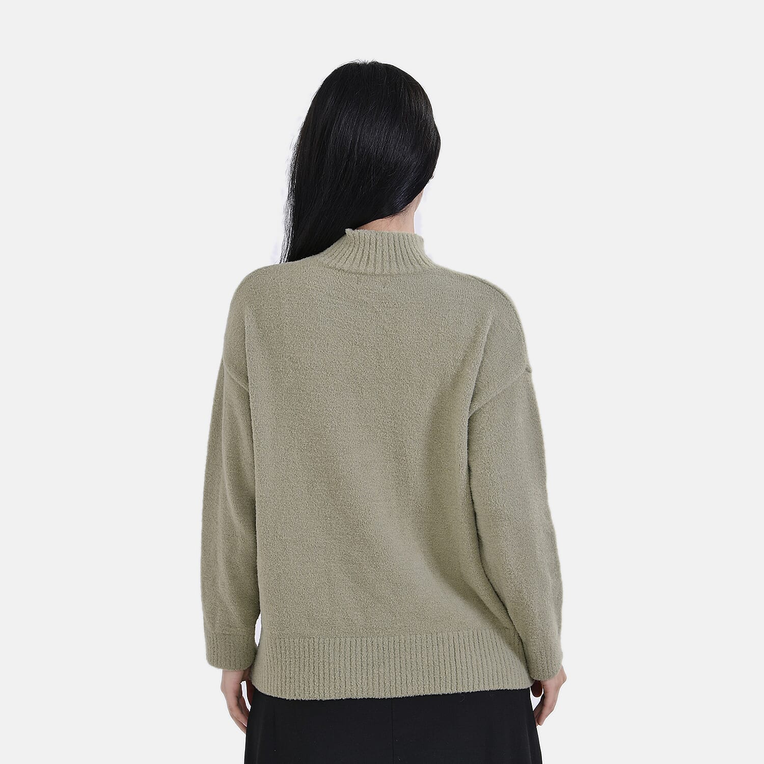 La marey  Alpaca-Like Feel Sweater (Size L 16-18) Olive Green