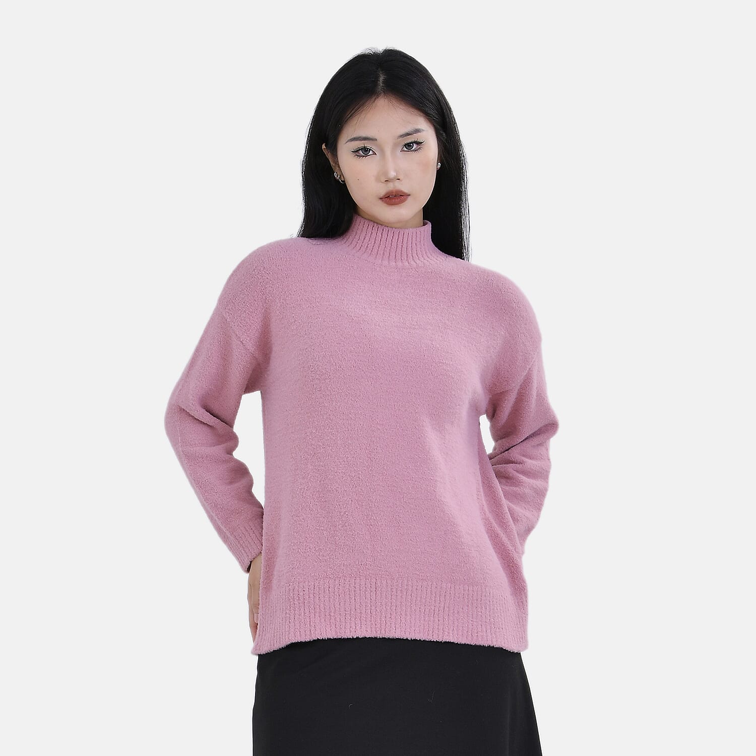 La marey  Alpaca-Like Feel Sweater (Size M 12-14) Dusty Pink