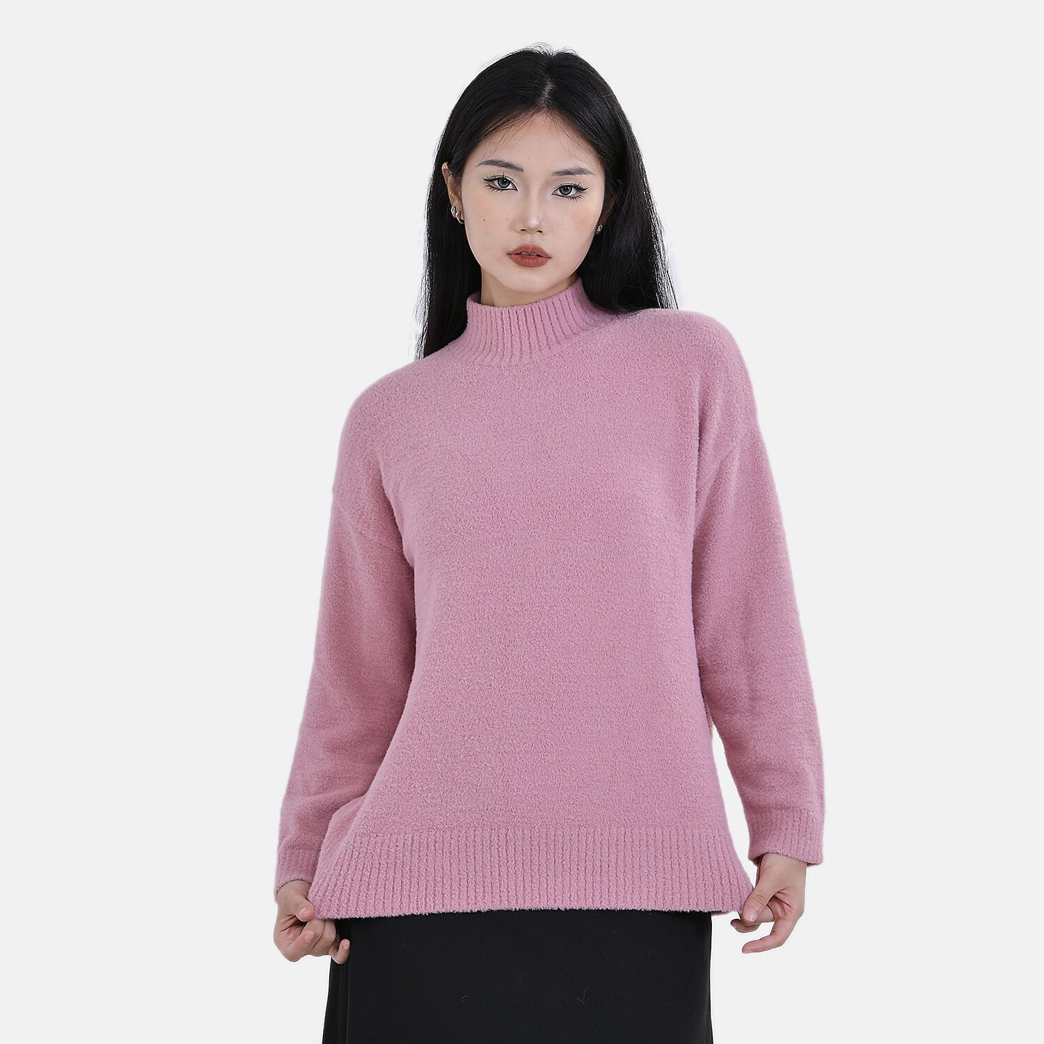 La marey  Alpaca-Like Feel Sweater (Size M 12-14) Dusty Pink