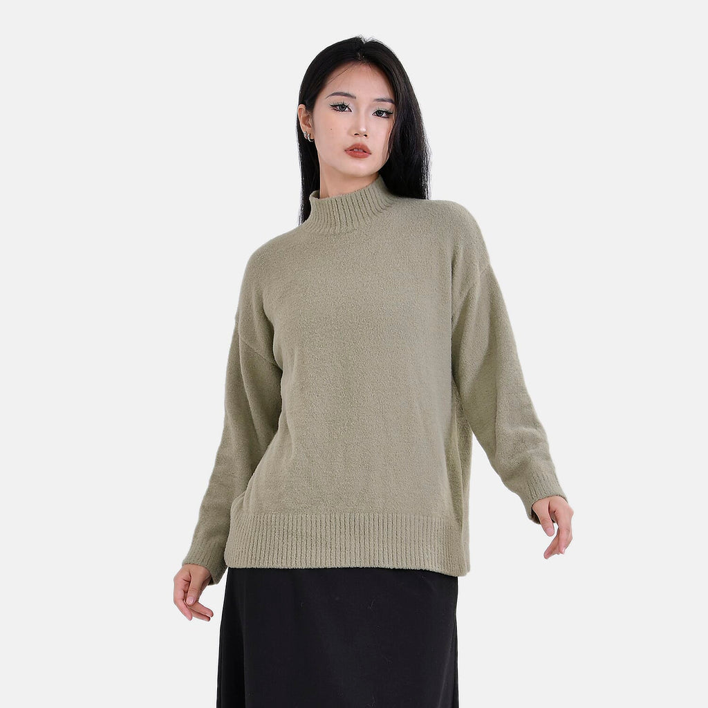 La marey  Alpaca-Like Feel Sweater (Size S 8-10) Olive Green