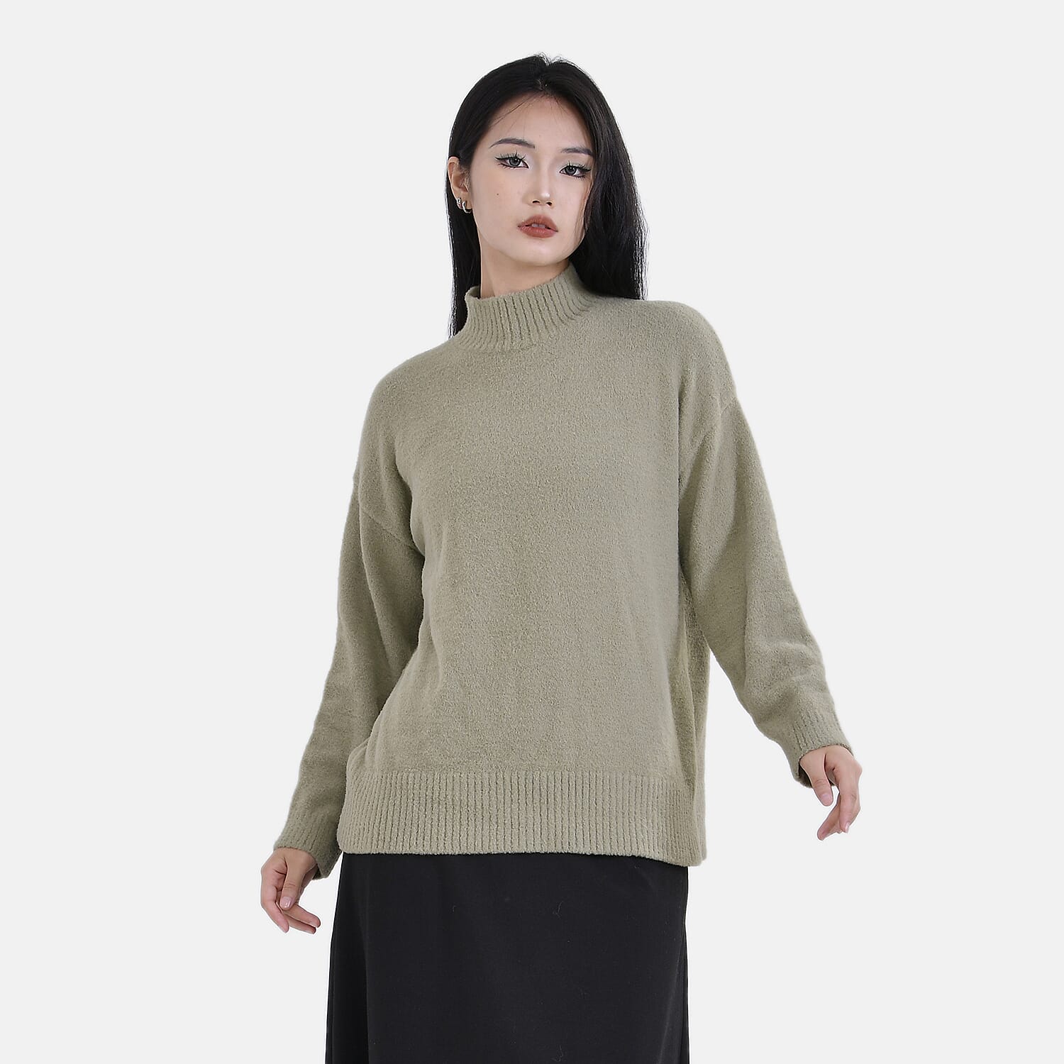 La marey  Alpaca-Like Feel Sweater (Size S 8-10) Olive Green