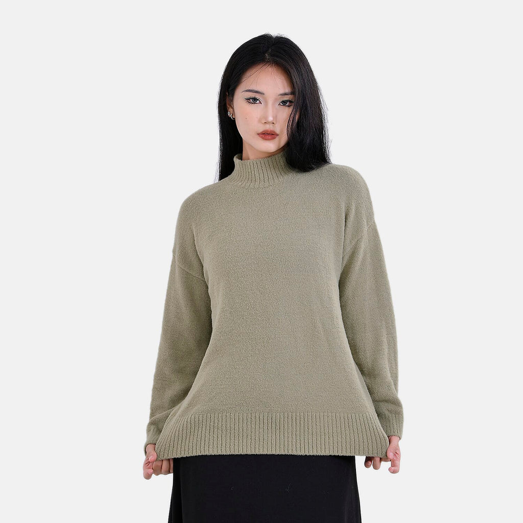 La marey  Alpaca-Like Feel Sweater (Size XL 20-22) Olive Green
