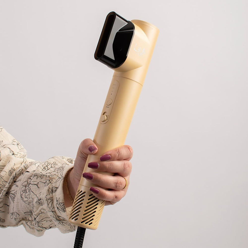Lab Life Insummer Hair Dryer with Curley Flex Pro Cord System and Magnetic Attachments - Gold Edition - Lifetime Warranty