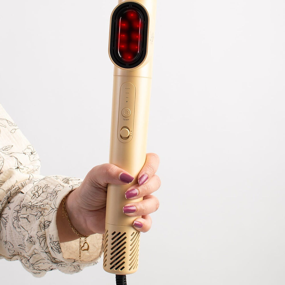 Lab Life Insummer Hair Dryer with Curley Flex Pro Cord System and Magnetic Attachments - Gold Edition - Lifetime Warranty