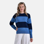 La Marey Striped Jumper (Size 8 to 10) - Blue Black
