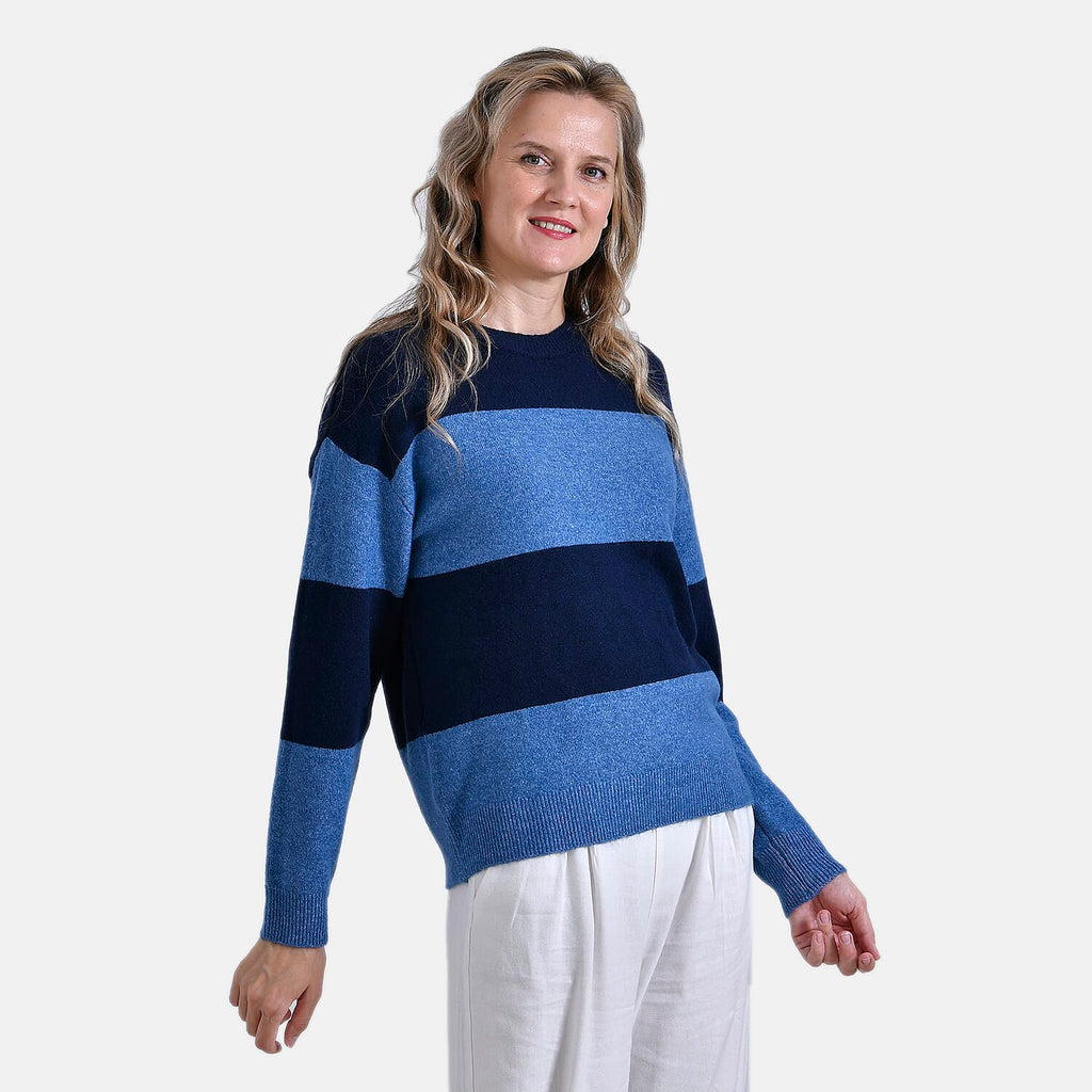 La Marey Striped Jumper (Size 8 to 10) - Blue Black